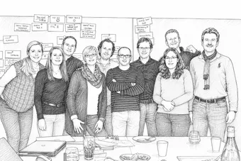 Das Führungsteam bei der Strategieklausur in Roermond
